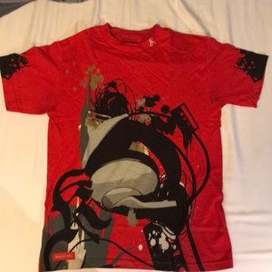 Kallusive Red Headphone logo t shirt